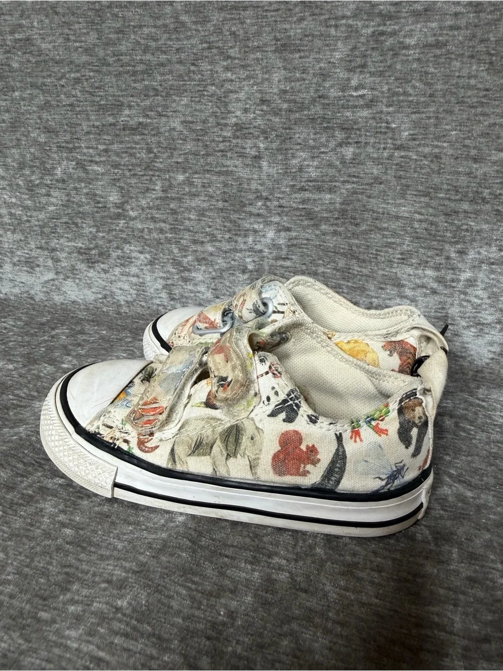 Converse Kids' All Star Animal Print Low Top Sneakers - White